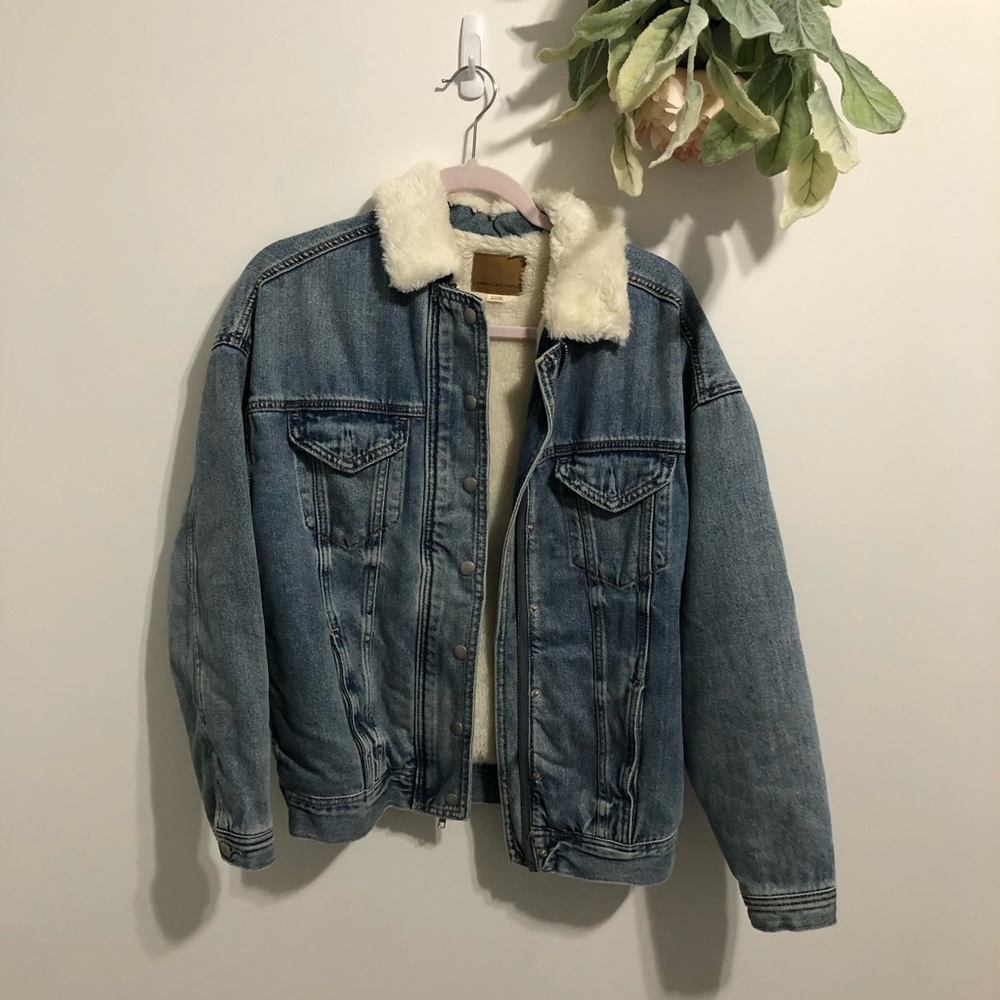 Faux Fur Lined Jean Jacket from American Eagle - Picture 2 of 15